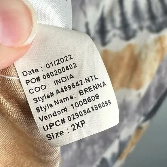 LOGO by Lori Goldstein QVC Beach to Street Tie-Dye Dress Plus Size 2X - Picture 9 of 9